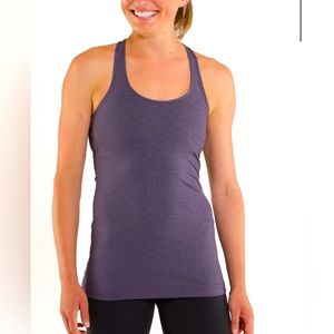 Lululemon Cool Racerback Heathered Black Swan Size 4